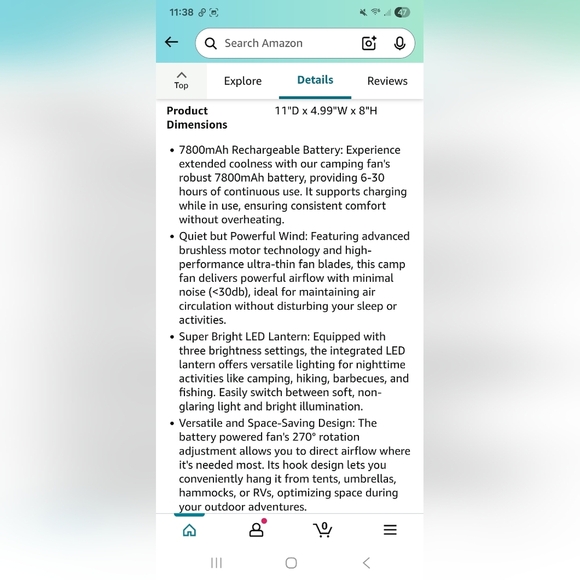 Portable Orange and Black Fan Set - Picture 11 of 11